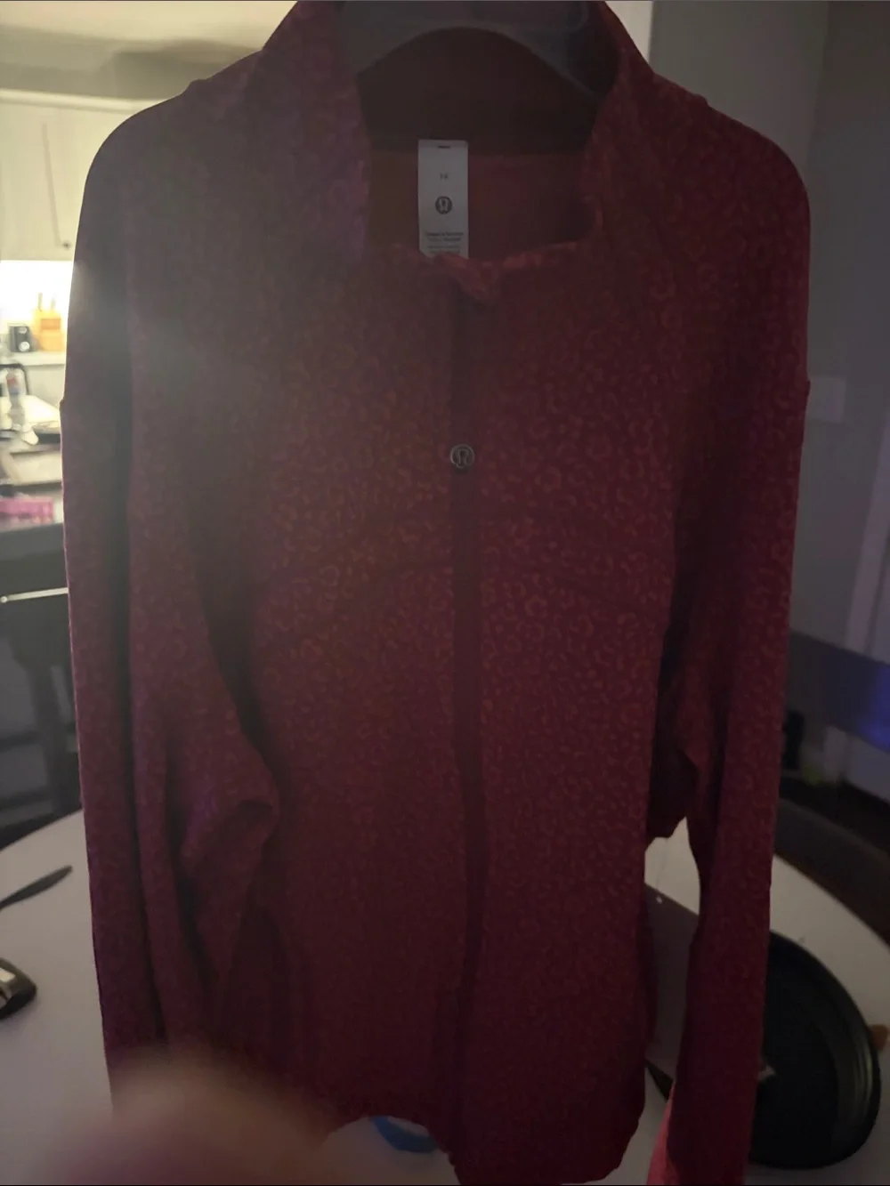 lululemon athletica rust red patterned utility jacket
